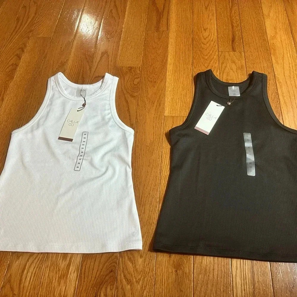 CALIA by Carrie Underwood Tops - New bundle 2 women’s Calia Ribbed racer back tank top white & black size XS